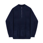 Maglione con Mezza Zip a Collo Alto
