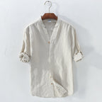 Camicia Coreana in Lino - Old Money®