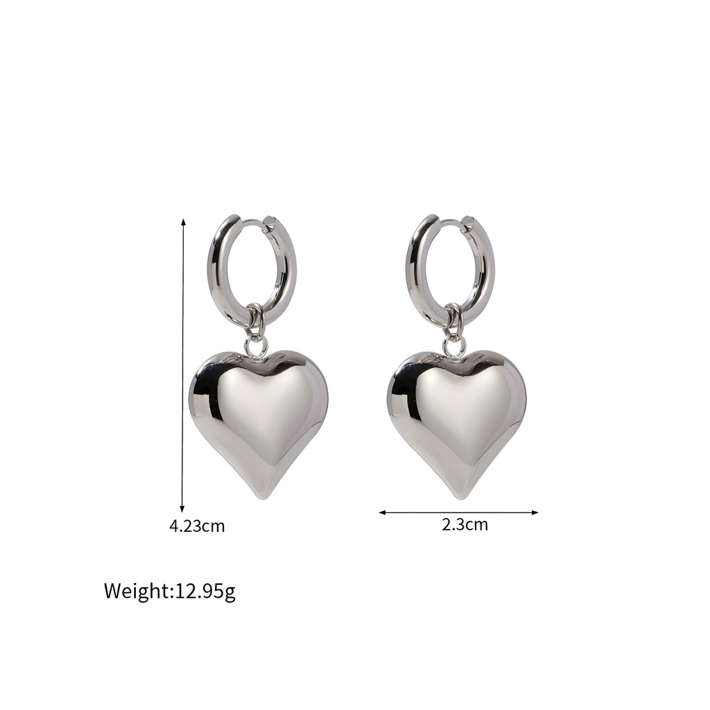 EMMA HEART HOOP EARRING ARR