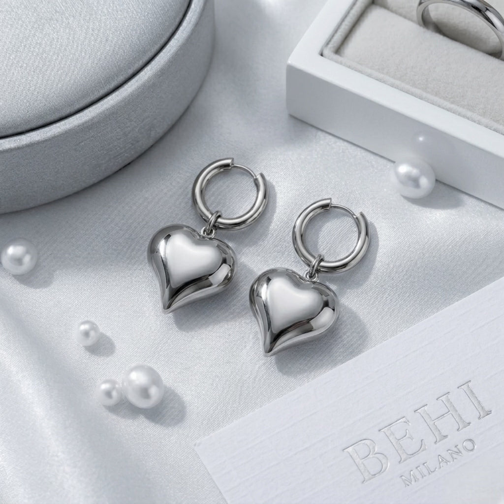 EMMA HEART HOOP EARRING ARR