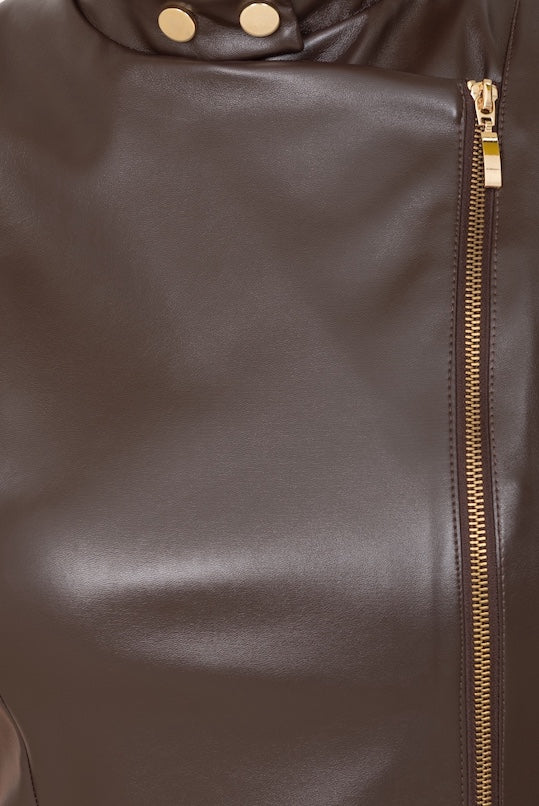 Abito ecopelle con zip No-nà - Stile sostenibile e moderno