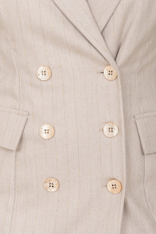 Abito doppiopetto gessato con filo lurex elegante per occasioni speciali