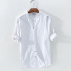 Camicia Coreana in Lino - Old Money®