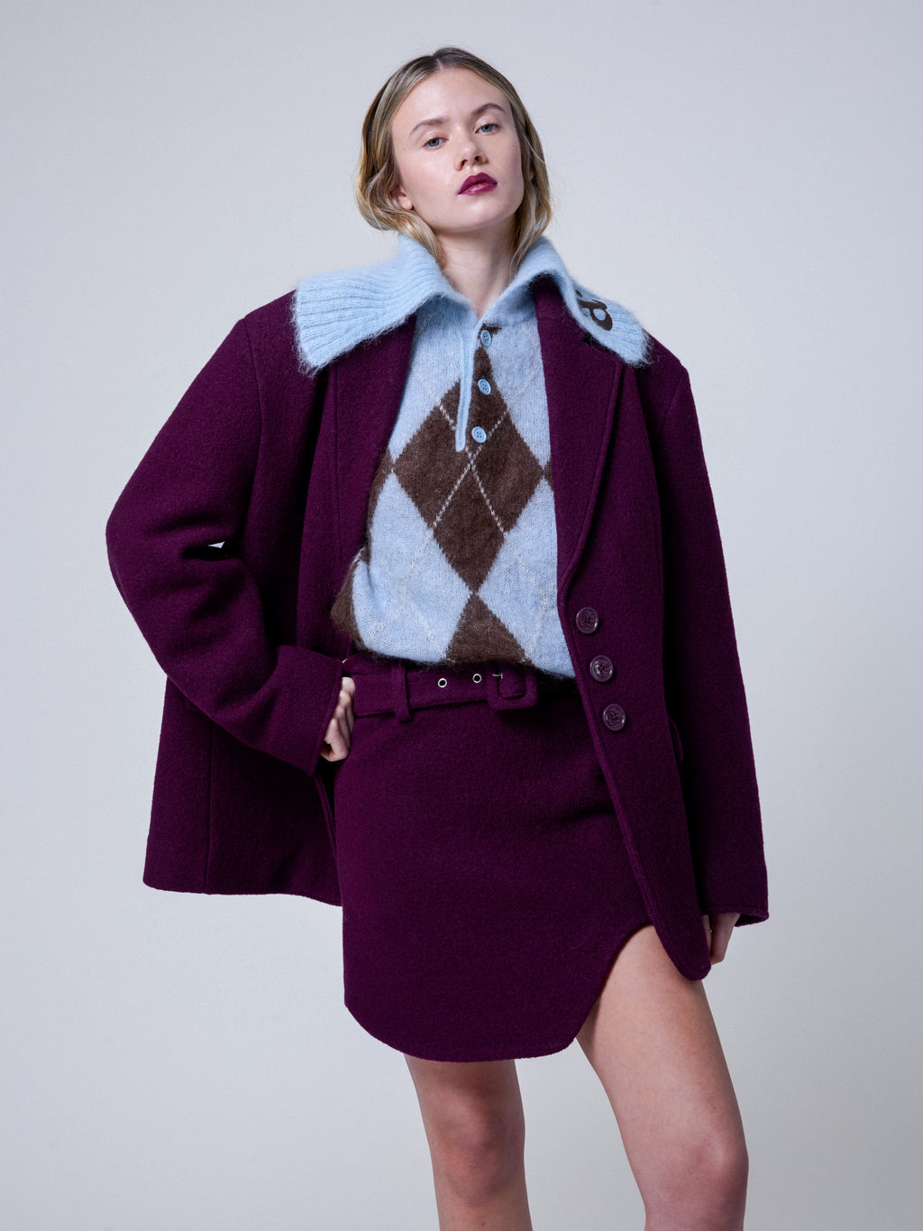 Tabitha Skirt Purple Wine