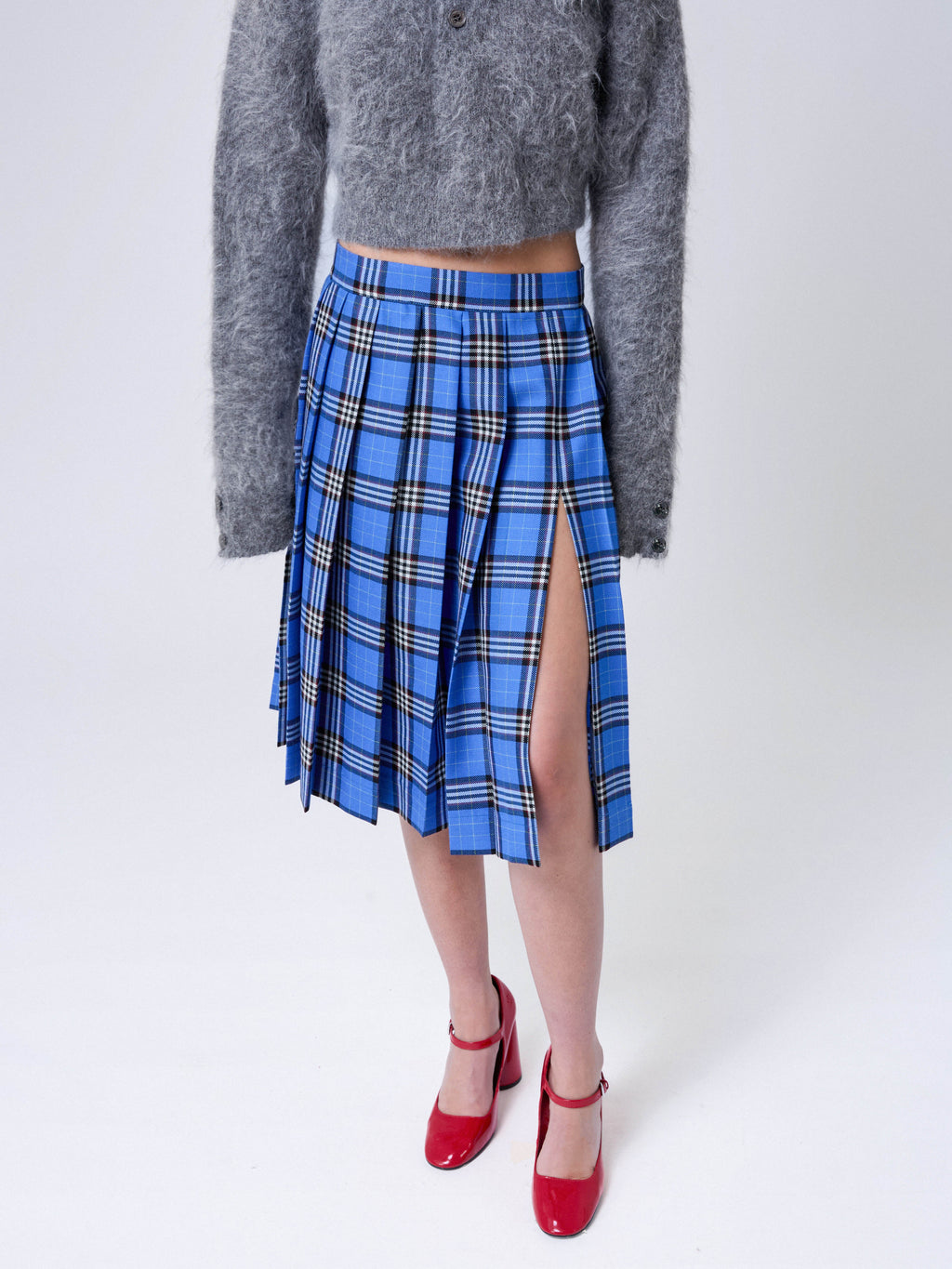 Lexi Pleated Skirt Check