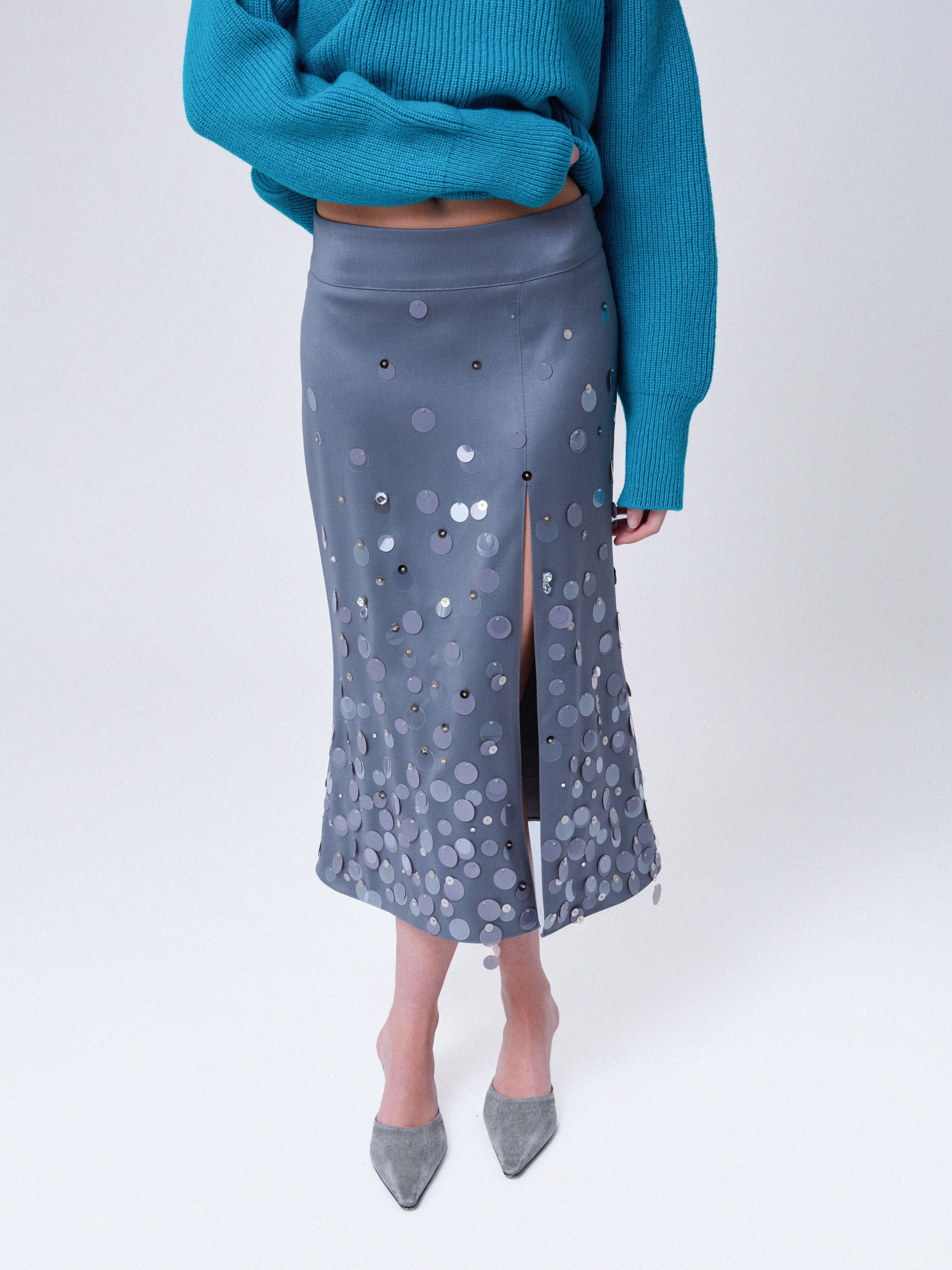 Julia Skirt Silver Gray