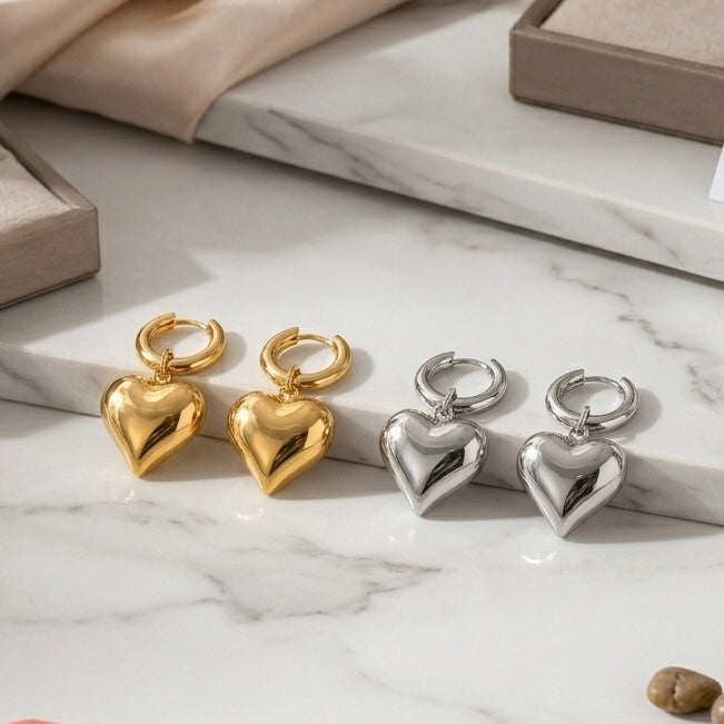 EMMA HEART HOOP EARRING ARR