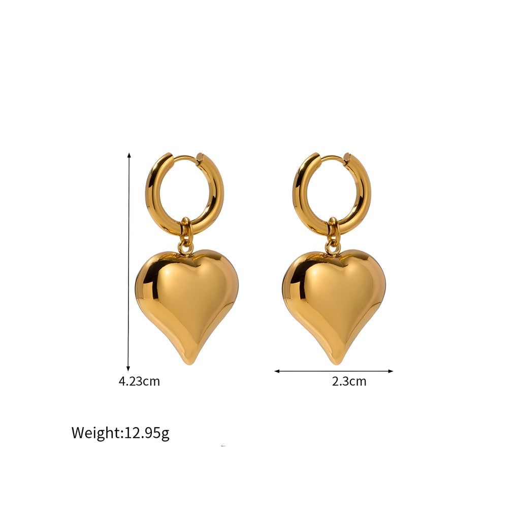 EMMA HEART HOOP EARRING ARR