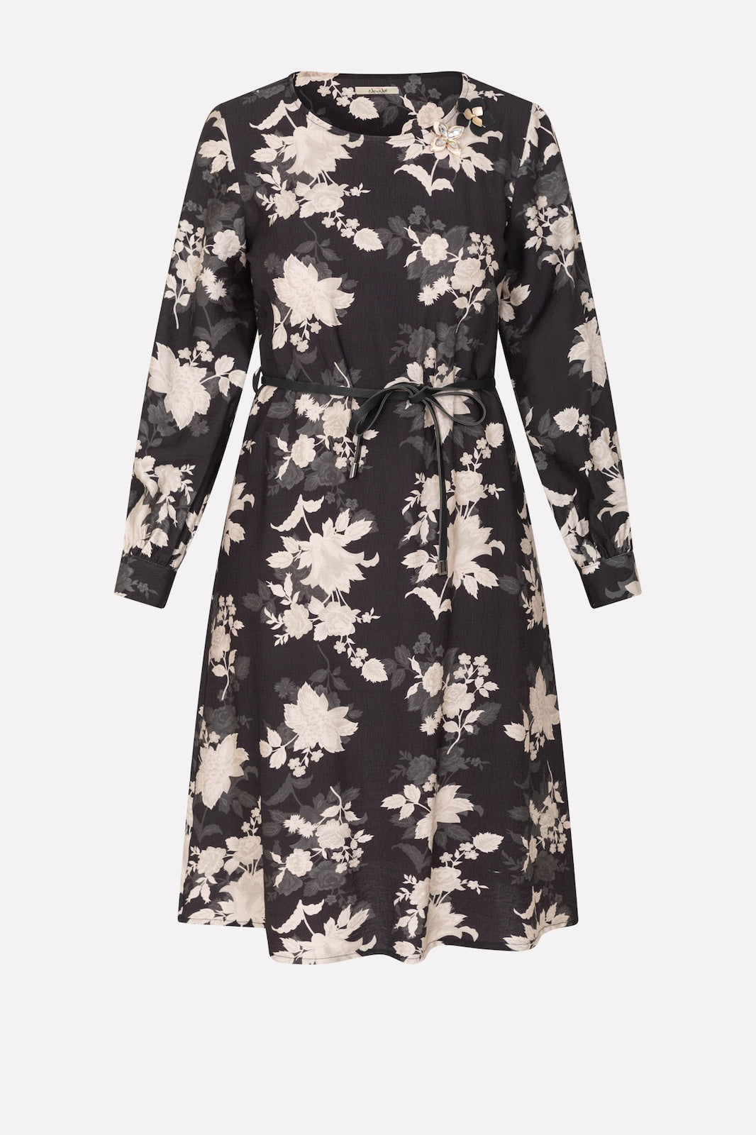 Abito con Rose e Cintura Elegante per Ogni Occasione