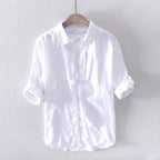 Camicia in Lino Bianca - Old Money®