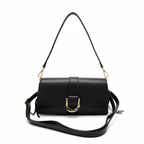 Livorno – Italian Leather Shoulder Bag – Black
