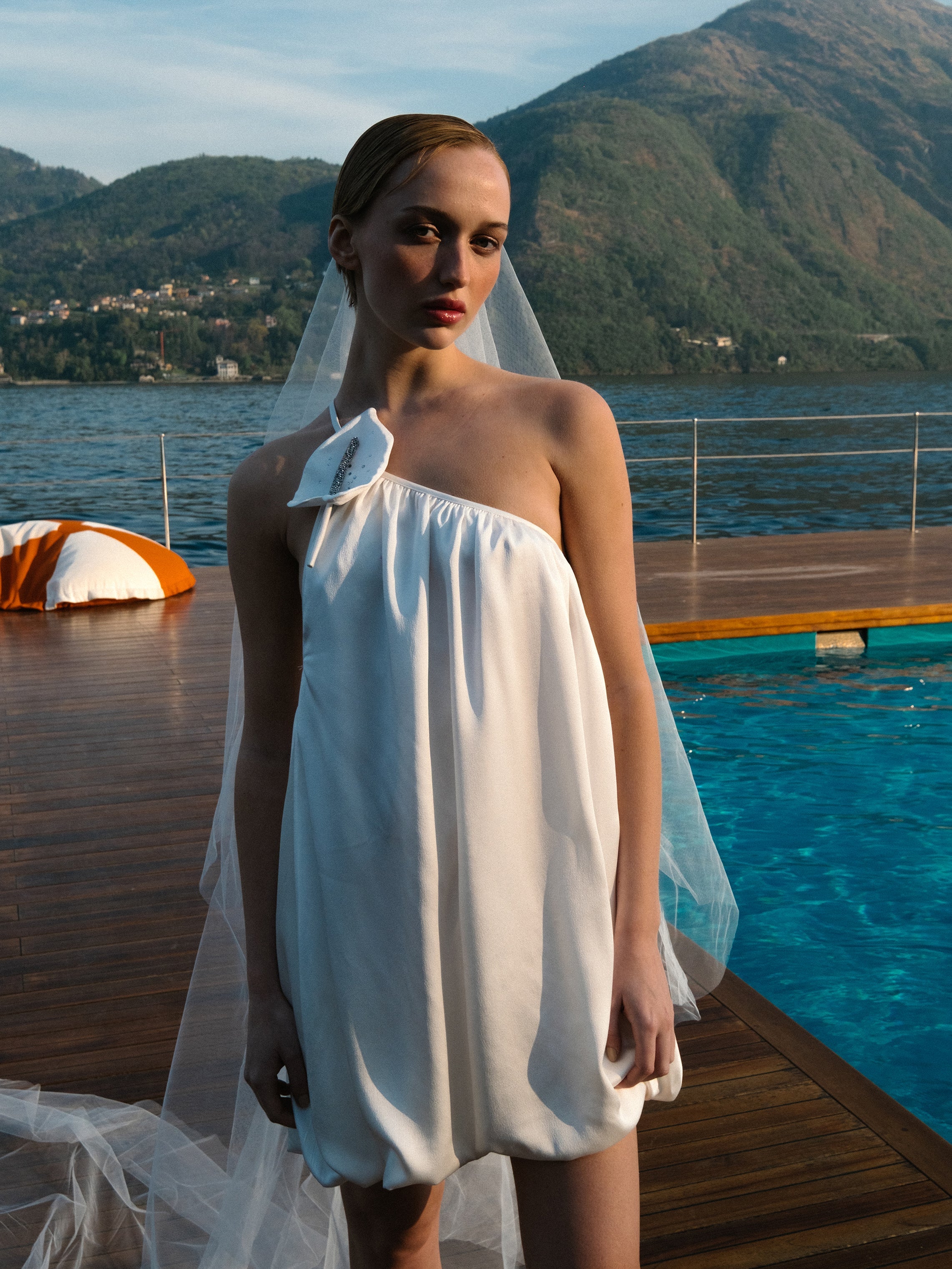 Leah Dress Lucent White