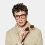 Pleat Eco Spotted Havana | Tobacco