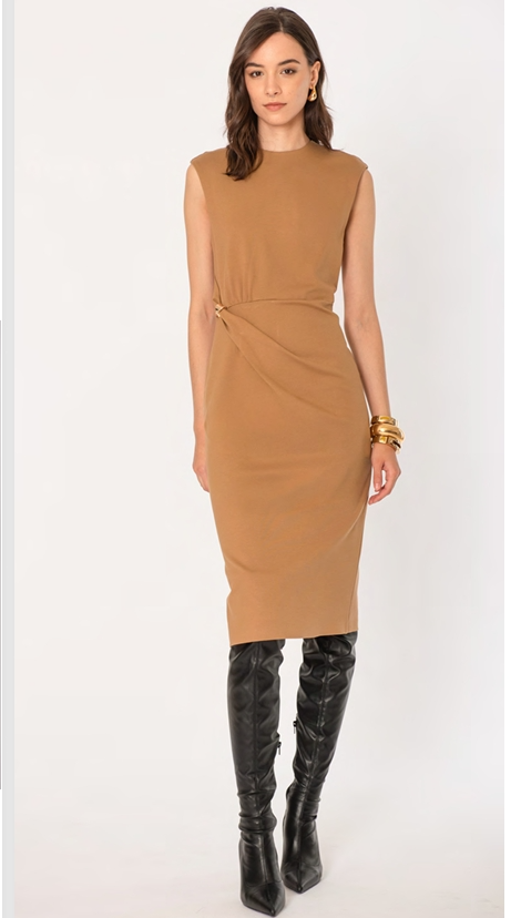 Abito Tubino Nero No-nà con Accessorio Laterale Disponibile