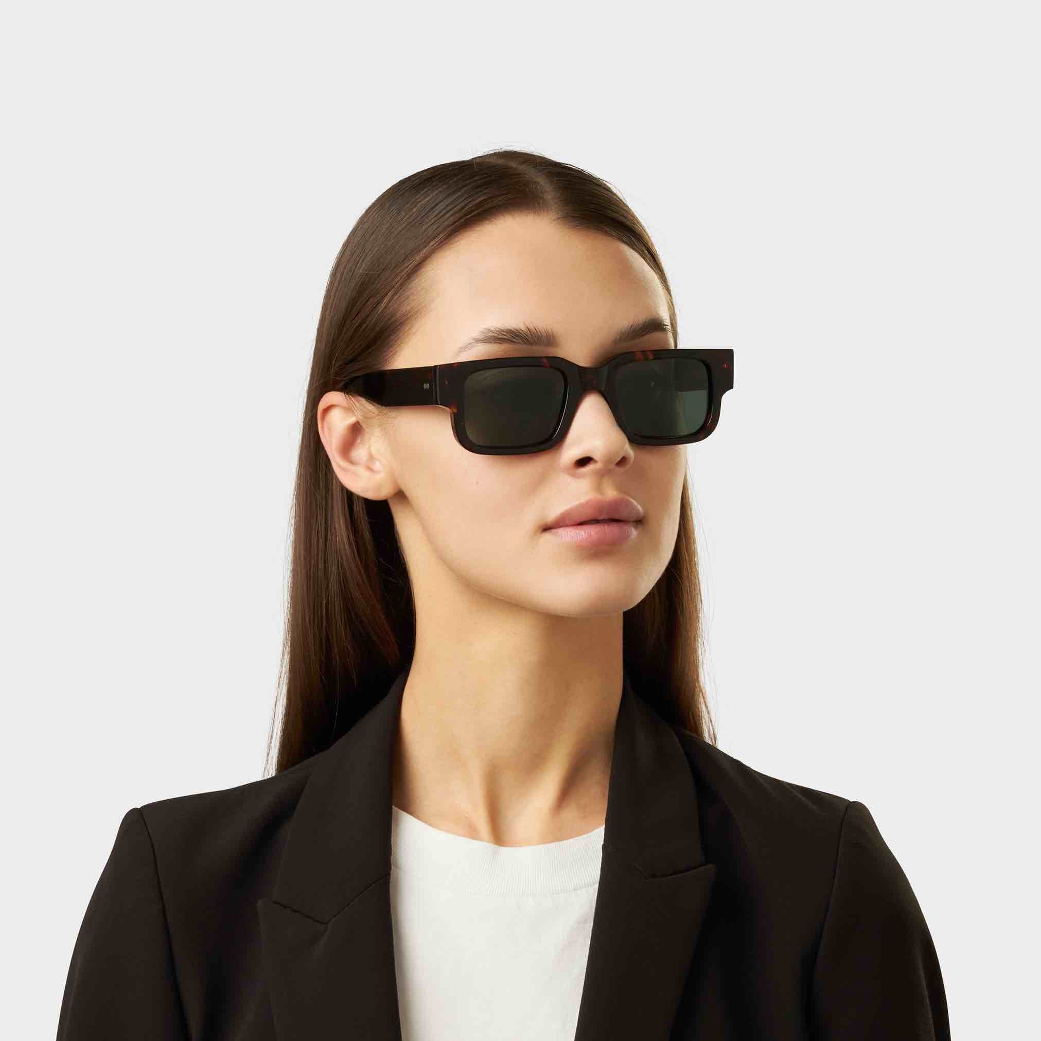 Silk Eco Dark Havana | Bottle Green